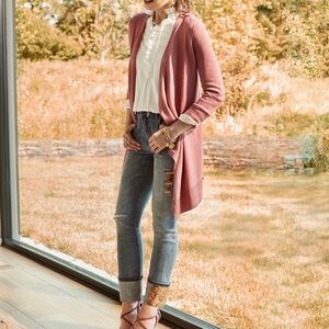 Drape front cardigan